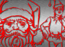 圣诞节老公公与精灵Photoshop自定义形状素材下载