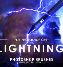 真实的闪电效果Photoshop笔刷素材下载（版本cs2+cs6）