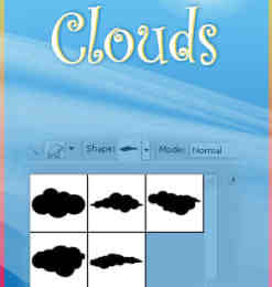 小清新卡通云朵图形Photoshop自定义形状素材