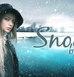 下雪、大雪、雪花、暴风雪、雪景Photoshop天气场景笔刷