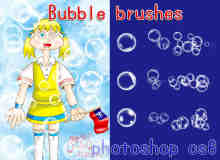 梦幻泡泡、半透明水泡、高光气泡、水泡泡、吹泡泡、泡沫Photoshop笔刷下载