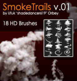 烟雾效果、浓烟、烟气轨迹Photoshop烟雾笔刷
