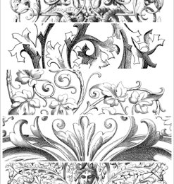 手绘西欧花朵、欧式花朵图案PS笔刷（PNG图片格式）