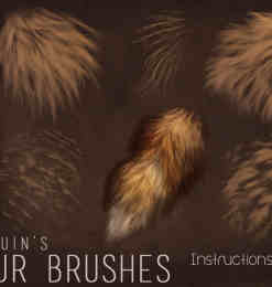5种高清毛发、动物绒毛效果Photoshop笔刷素材