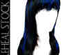 漂亮的深蓝色女式长发发型PS笔刷素材（PSD格式）已抠像！