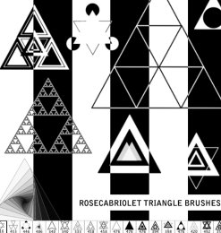 神秘三角形、几何组合三角PS图形笔刷