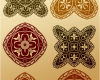 6种穆斯林式古典印花花纹图案PS笔刷素材下载