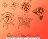 10种手绘鲜花花朵盛开的图案花纹PS笔刷素材