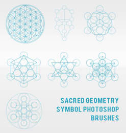 神圣的几何图形组合形状PS笔刷素材下载
