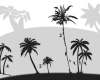 椰子树、椰树剪影Photoshop笔刷素材下载