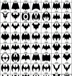 酷酷的蝙蝠、蝙蝠侠、蝙蝠符号图案Photoshop卡通蝙蝠笔刷