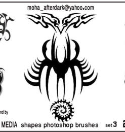 漂亮的花式刺青纹身图案Photoshop笔刷素材下载