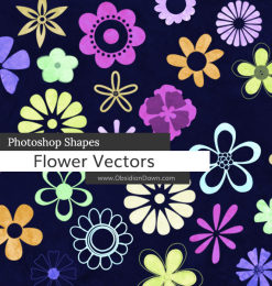 漂亮的花卉图案Photoshop自定义形状素材 .csh 下载
