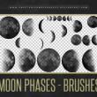 月食、月球、月亮Photoshop笔刷素材下载