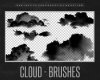 天空中的白云、云朵、云彩Photoshop云笔刷素材