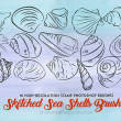 手绘的海螺、贝壳图案Photoshop笔刷素材下载
