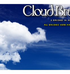 美丽的积状云朵Photoshop笔刷素材免费下载