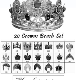 20种尊贵、高贵的皇冠、王冠素材PS笔刷免费下载