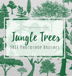 30种高品质的树木、大树造影图案素材PS笔刷文件下载
