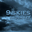 9种天空效果云朵背景Photoshop笔刷素材下载