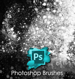 爆炸的颜色粉末效果Photoshop笔刷素材免费下载