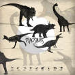 侏罗纪恐龙、霸王龙图案造型PS笔刷素材下载