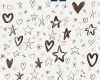 童趣涂鸦星星图案、爱心、五角星装饰PS笔刷下载