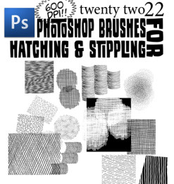 交叉编织物效果纹理、条纹污渍Photoshop笔刷素材下载