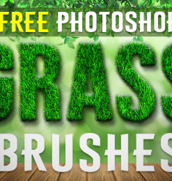 免费的青草、草地纹理、草坪、草皮Photoshop笔刷下载