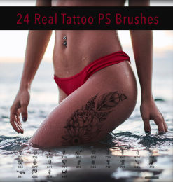 24种性感的非主流欧式纹身、纹饰图案Photoshop笔刷下载