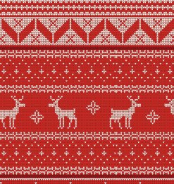 4种可无缝拼接的圣诞节针织衫纹理图案填充Photoshop底纹素材.pat