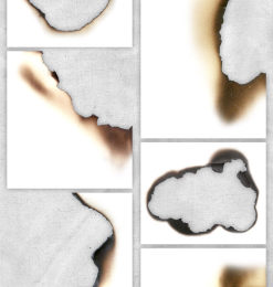 6种高清纸张燃烧过、灼烧过痕迹PS笔刷素材（PNG透明格式）