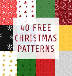 40种可爱的圣诞节饰品装饰背景图案Photoshop填充图案底纹素材 Patterns 下载