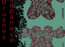 日本传统文化版刻图案PS笔刷素材下载