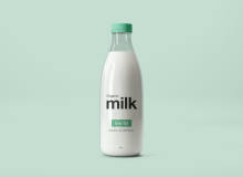 牛奶瓶子样机素材 – PSD源文件下载