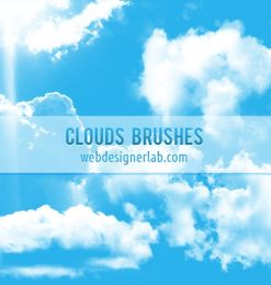 蓝天白云、云朵效果Photoshop笔刷免费下载