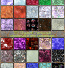 30种水晶、晶体结构纹理PS材质笔刷素材（JPG格式素材免费下载）