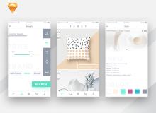 购物App设计理念 –  Sketch UI 设计素材免费下载