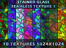 10种三角形彩色玻璃纹理PS背景笔刷素材（JPG格式，可无缝拼接！）