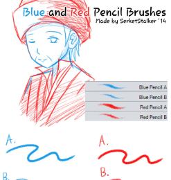 蜡笔、粉笔笔触风格的csp笔刷素材sut画笔下载