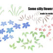 一些手绘水彩风格的小花朵、小叶草图案Photoshop笔刷素材下载