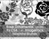 26种玫瑰花花纹图案、鲜花花朵印花Photoshop笔刷下载