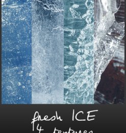 结冰、冰层纹理效果PS笔刷下载（JPG格式素材）