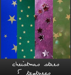 5种圣诞节星星背景装饰PS笔刷素材（JPG图片格式）