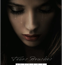 流泪、眼泪、泪珠Photoshop笔刷素材免费下载