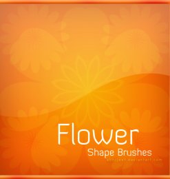 漂亮的太阳花朵图案Photoshop印花笔刷下载