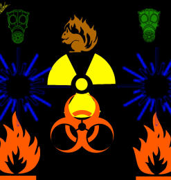 核辐射、火灾等符号标志PS笔刷素材下载