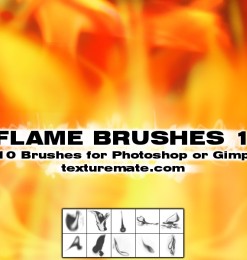 灼烧、火焰光芒图案Photoshop笔刷下载