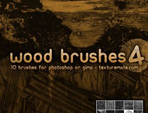 树木、木材横切纹理Photoshop笔刷素材下载