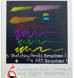 5种素描铅笔风格的Photoshop画笔素材免费下载